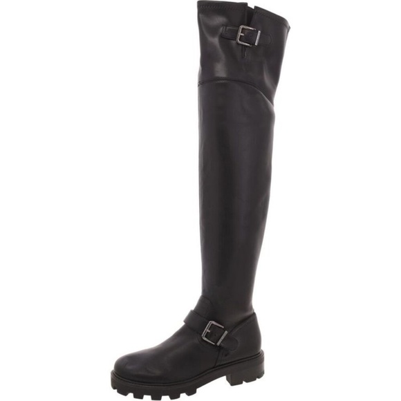 Nine West Shoes - Nine West Black Over-the-Knee Boots with Buckle Detail Nemba boots 5 1/2